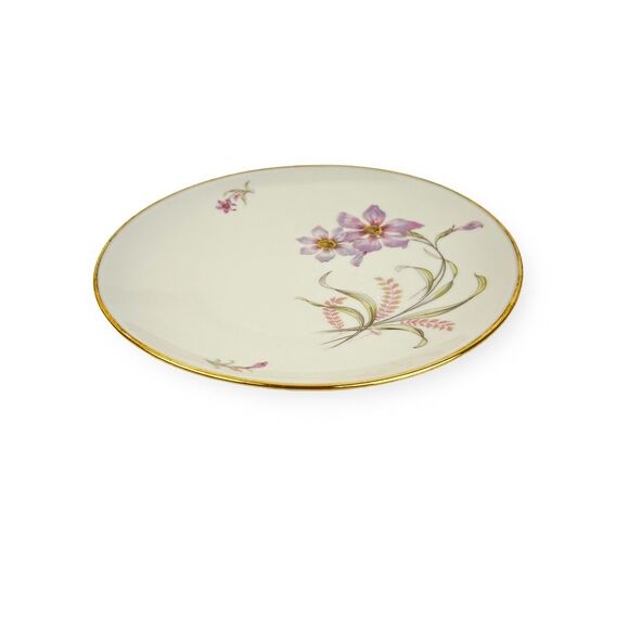 Seltmann Weiden Salad Plate Porcelain K Bavaria Purple Flowers Gold Trim 7.5" - Picture 6 of 7